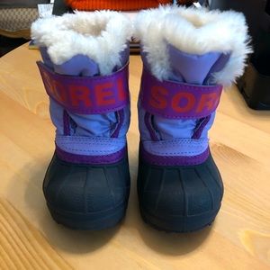 SOREL Toddler Snow Commander Purple Boots Sz 4